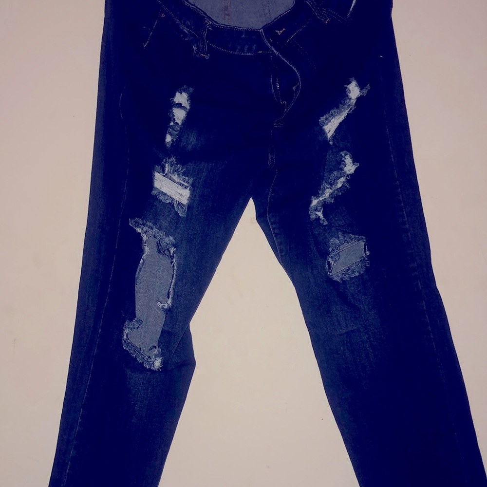 VIP distress blue jeans 18w